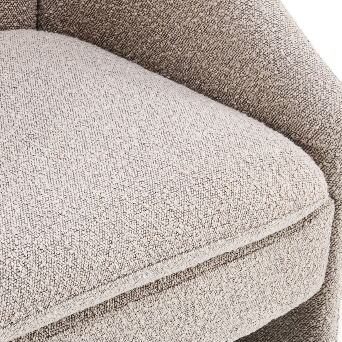 fauteuil arrondi en tissu bouclé - AMI