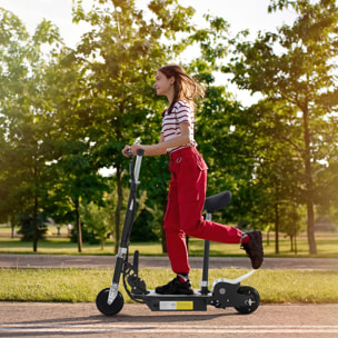 Trottinette électrique 120 W pliable pour enfant de 7 à 12 ans hauteur guidon et selle réglable 10 Km/h max. noir