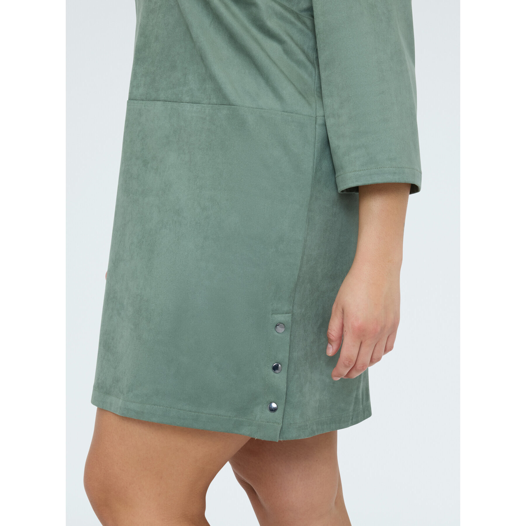 Fiorella Rubino - Vestito soft touch corto con colletto polo - Verde militare