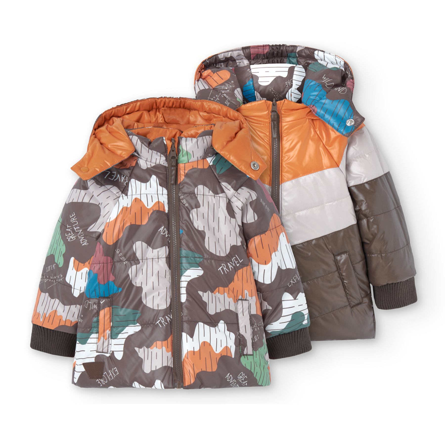Parka reversible de bebé niño