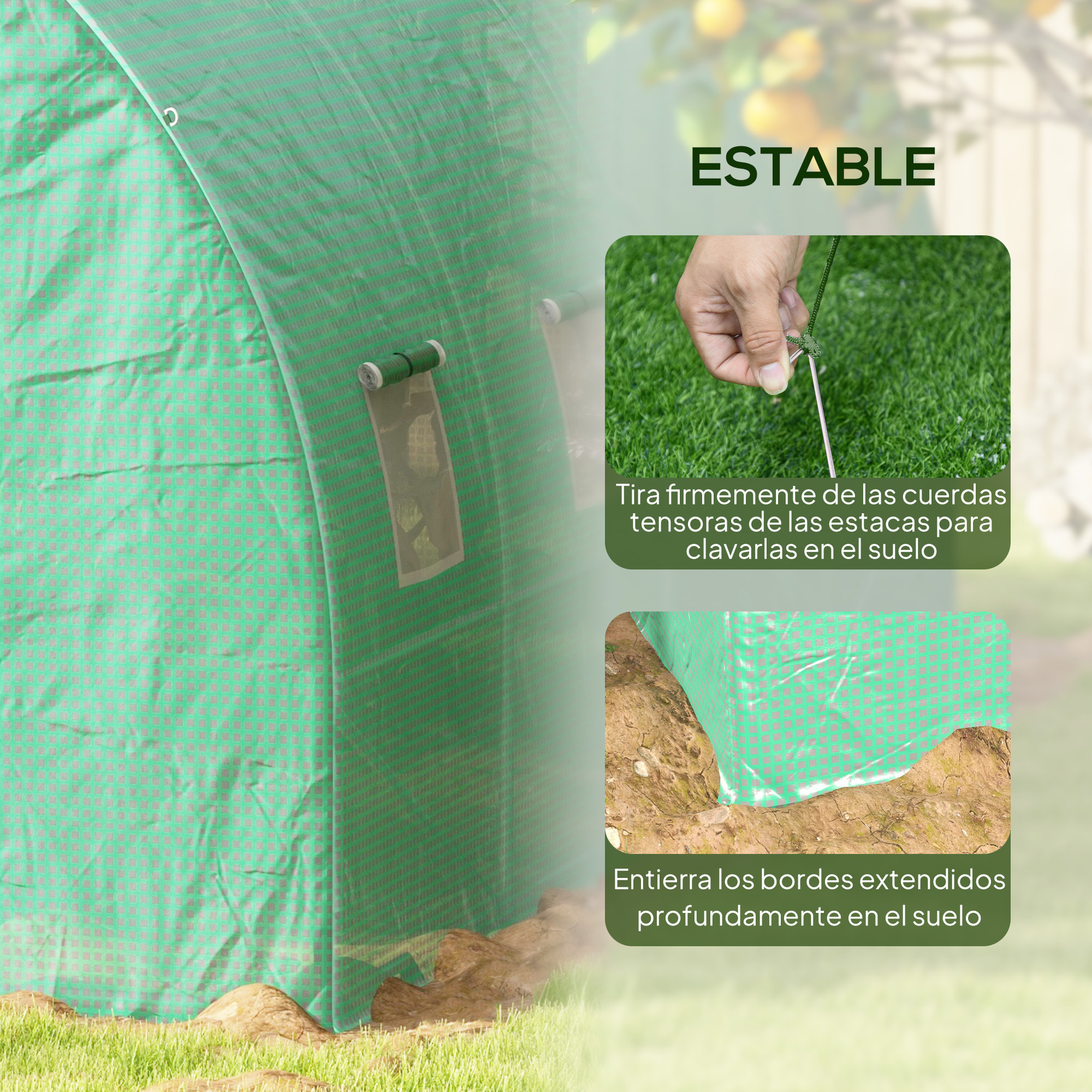 Invernadero de Exterior 6x3x2 m Invernadero de Túnel con Sistema de Riego Integrado 12 Ventanas con Malla y 1 Puerta Enrollable Invernadero para Jardín Patio Verde