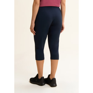 Pantaloni corsaro in jersey con logo perline