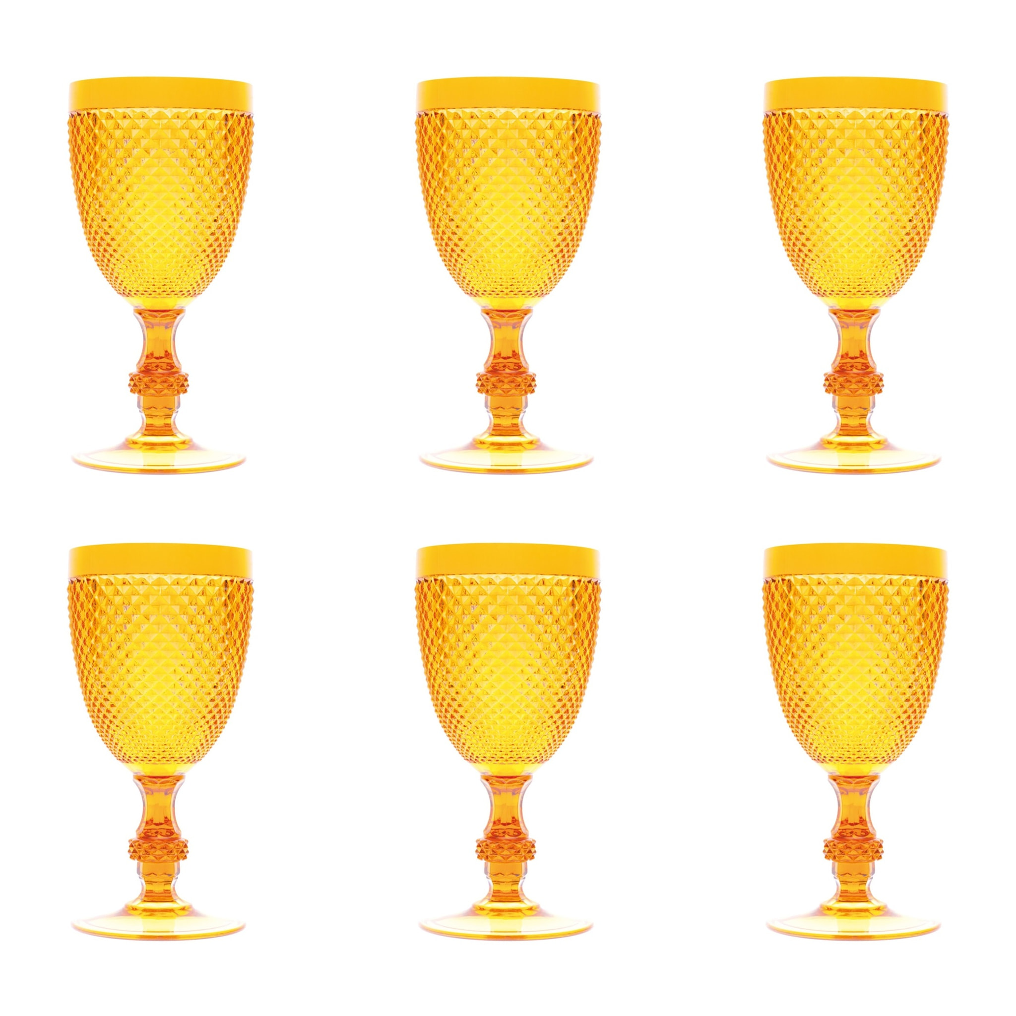 Set 6 Calici Excelsa – Diamond, Plastica Gialla 39 cl