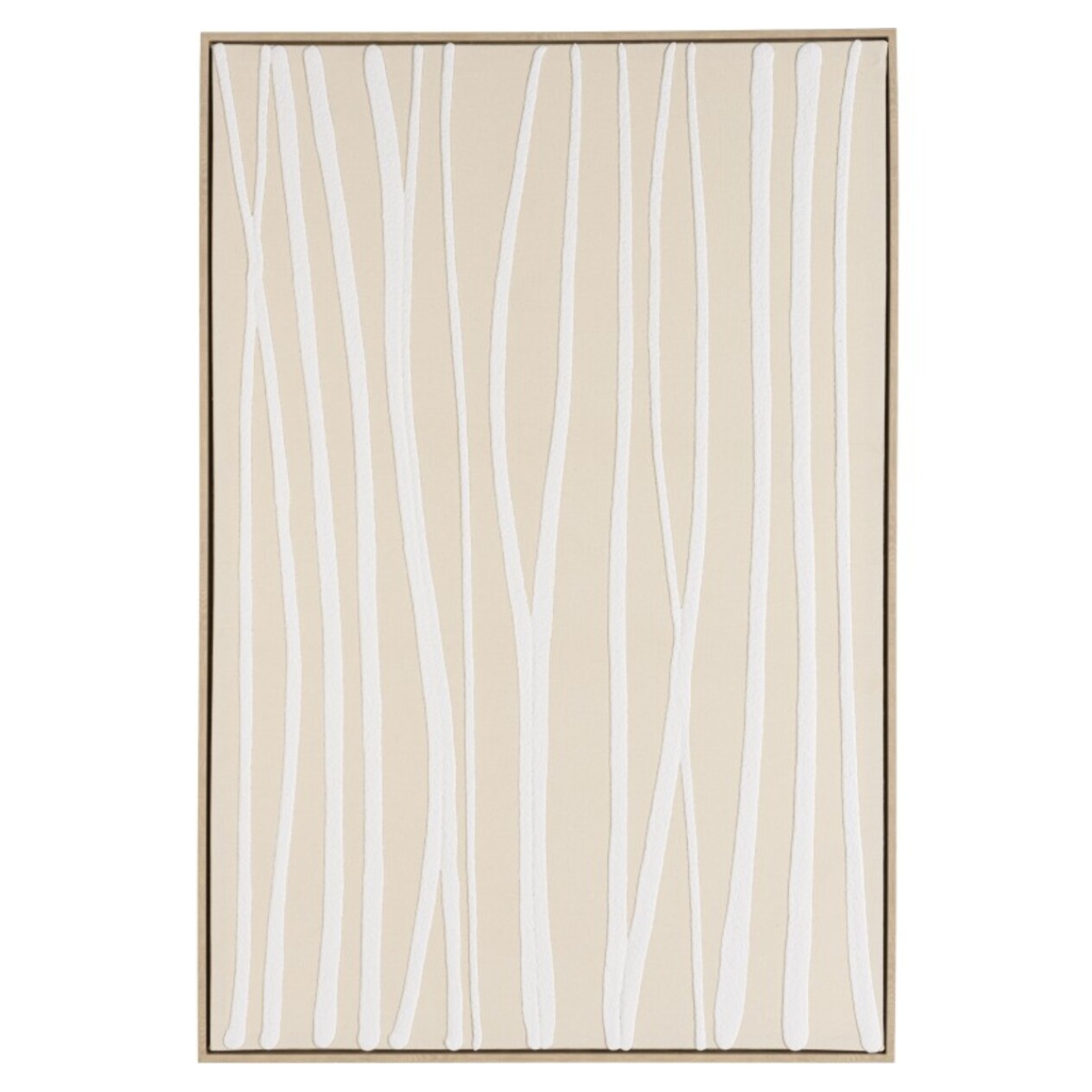 HOMER - Décoration murale B - 83x123cm lignes abstraites, cadre naturel