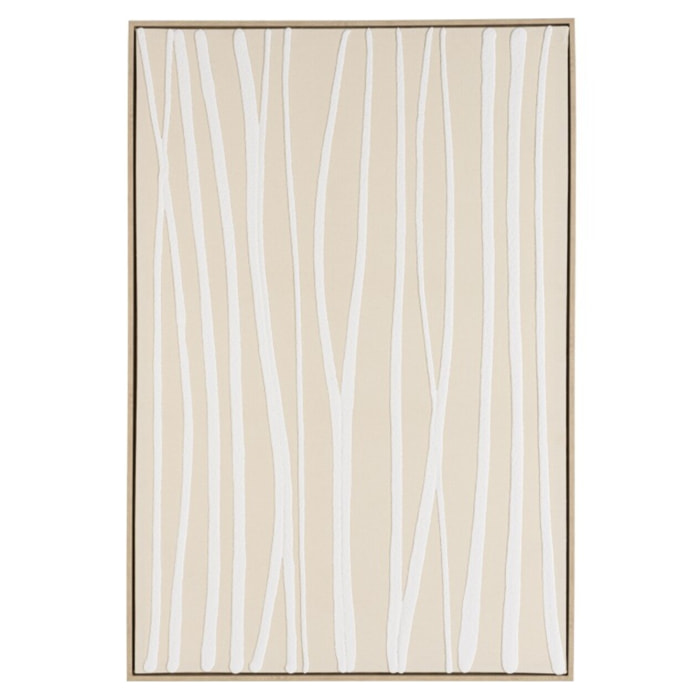 HOMER - Décoration murale B - 83x123cm lignes abstraites, cadre naturel