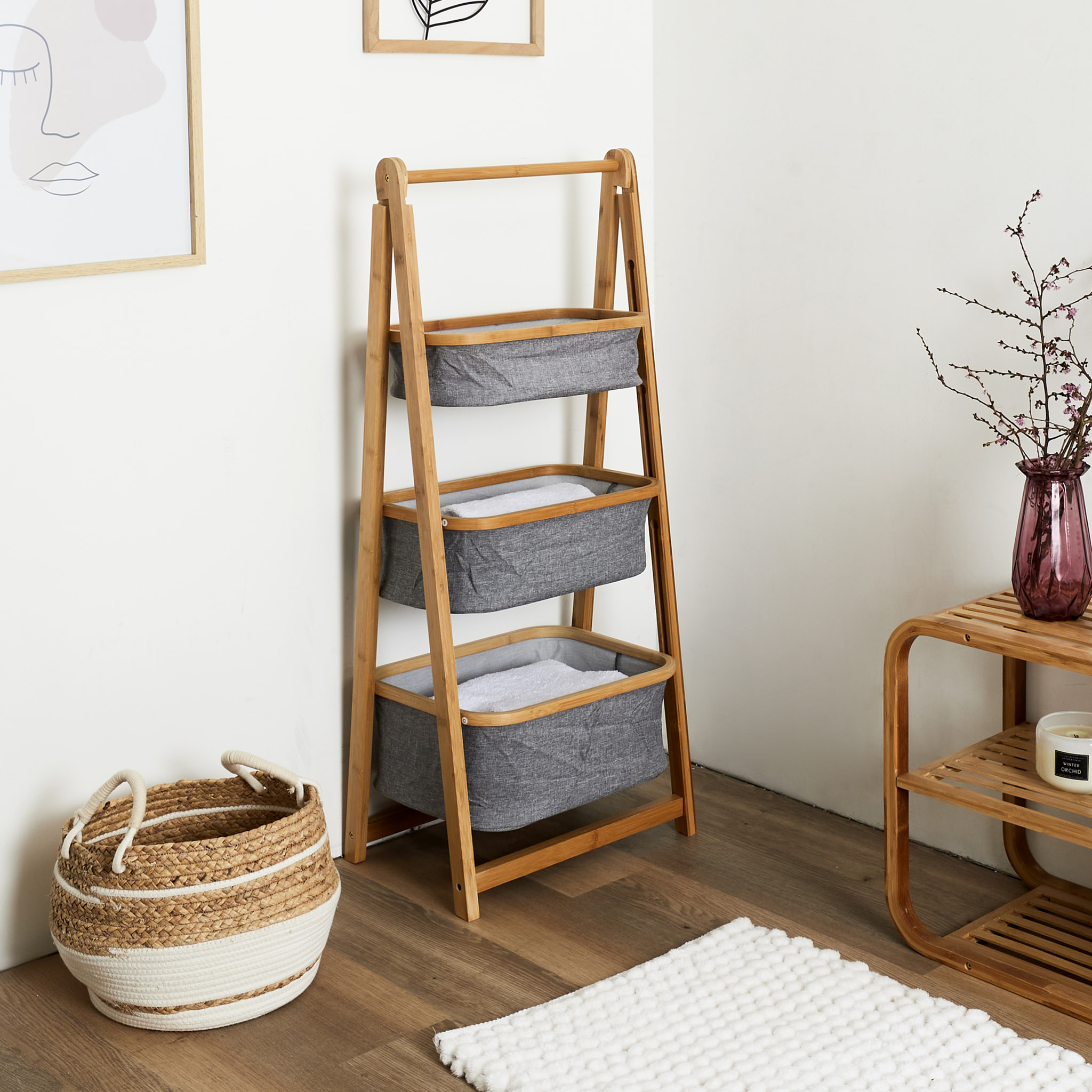 Etagere Rangement Bambou