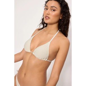 Top bikini a triangolo Beige