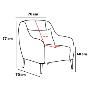 NOE - Fauteuil blanc - pieds dorés