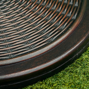 Base De Sombrilla Ajustable De Hdpe 48x34cm Bronce