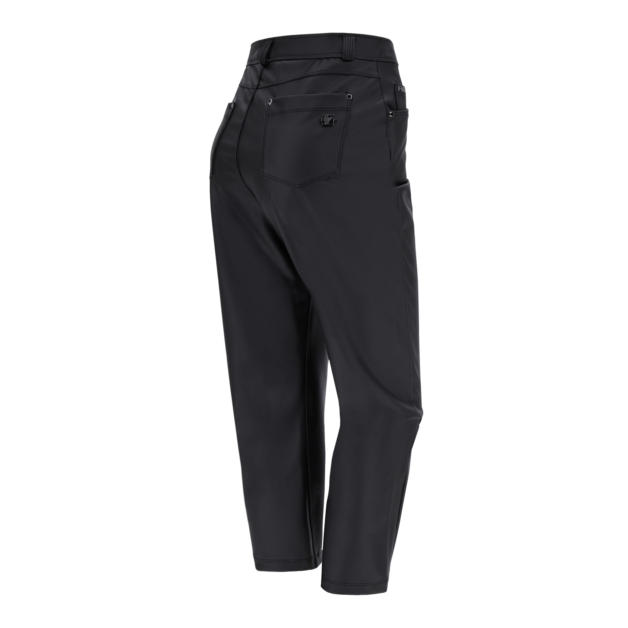 Pantaloni FREDDY BLACK 7/8 gamba dritta in similpelle