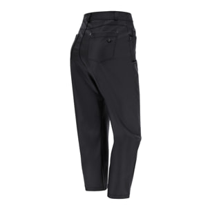 Pantaloni FREDDY BLACK 7/8 gamba dritta in similpelle