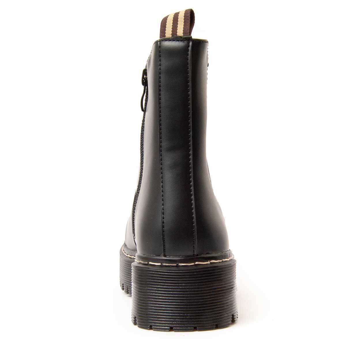 Botín De Plataforma - Negro - Altura: 4 Cm