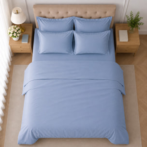 COTONISSIMI Completo Letto Tinta Unita in 100% puro cotone