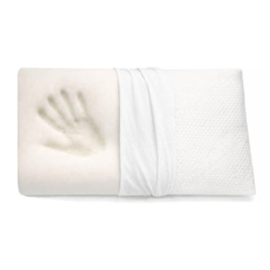 Guanciale Memory Foam Modello Saponetta con Federa Massaggiante Cuscino Sfoderabile, Traspirante e Morbido