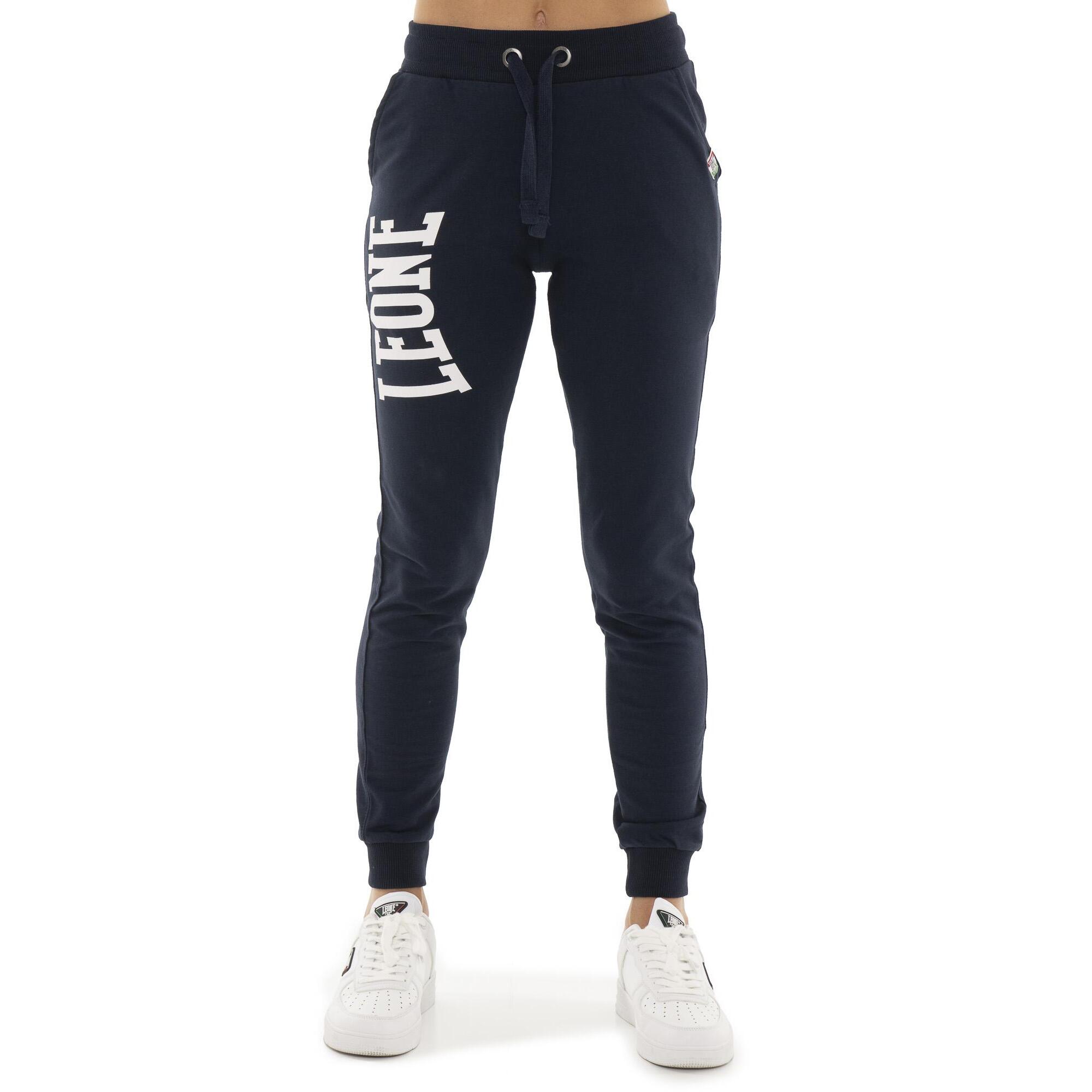 Pantalone da donna logo grande non garzato Leone Team Line