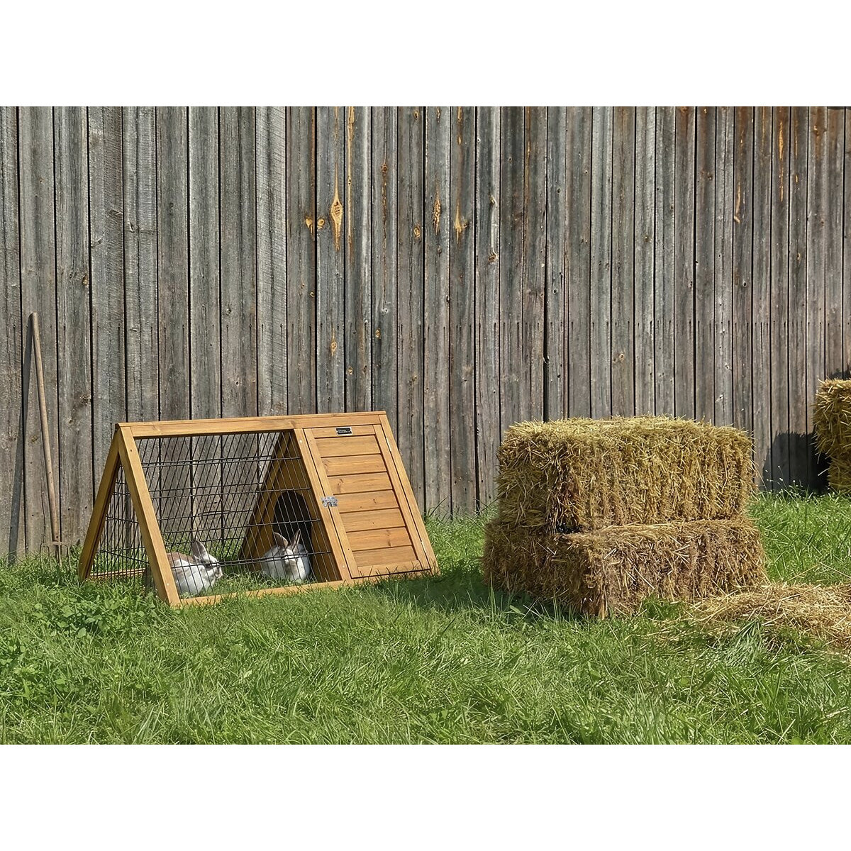 Clapier poulailler "Biscotte" - 100 x 62 x 52 cm - Marron