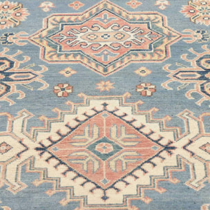 Tapis salon géométrique, laine naturelle, noué à la main, IREDITO