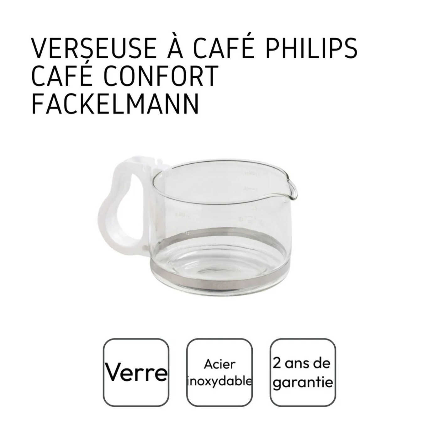 Verseuse à café compatible avec la cafetière Philips Confort 12 tasses Fackelmann