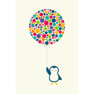 Tableau pingouin ballon Toile imprimée