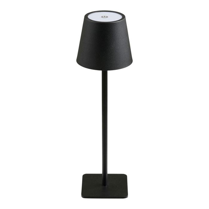 Lampada da tavolo ricaricabile Bradford in metallo nero