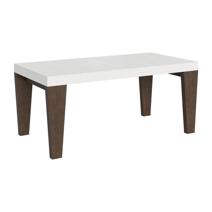 Table Spimbo Mix Extensible dessus Frêne Blanc structure Noyer 90x180 Allongée 284