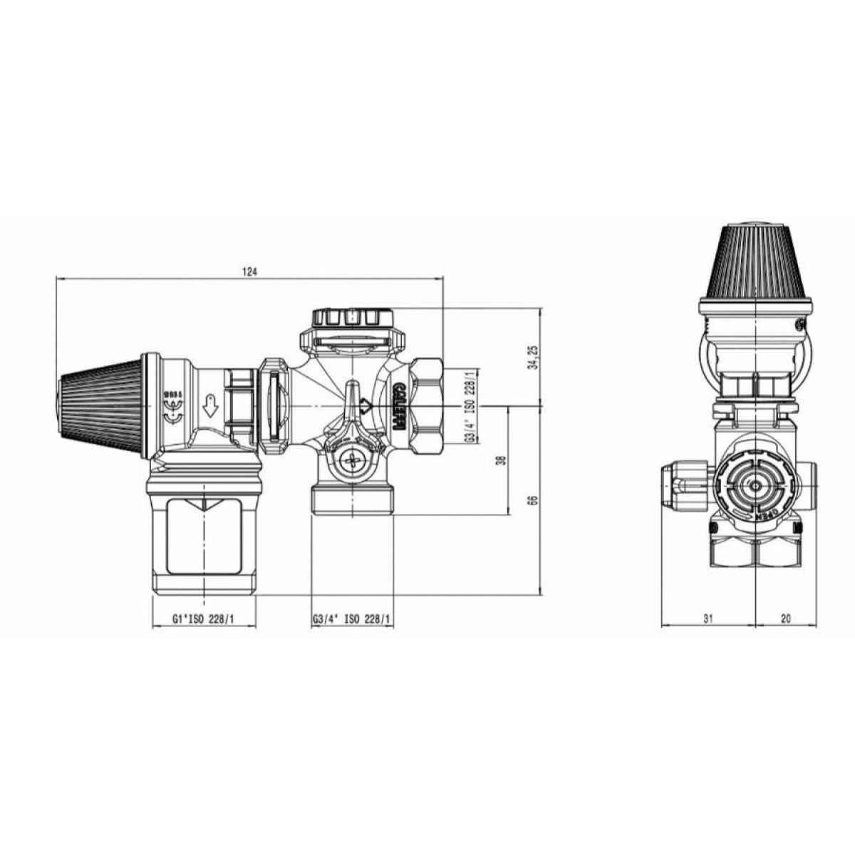 Groupe de sécurité 3/4' NF X-Cross multiposition U526554TH THERMADOR - GS20XC