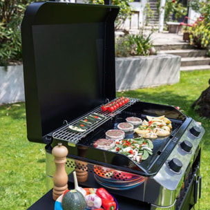 Plancha gaz ENO FUSION 75 cm Inox 3 brûleurs à poser, 70x40 cm