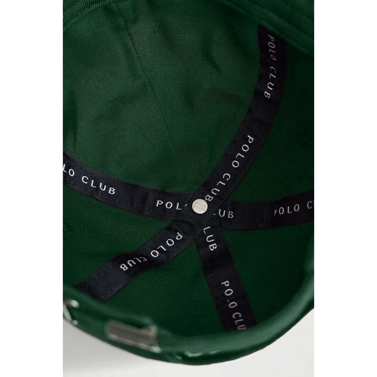 Gorra verde botella de seis paneles con logo Rigby Go