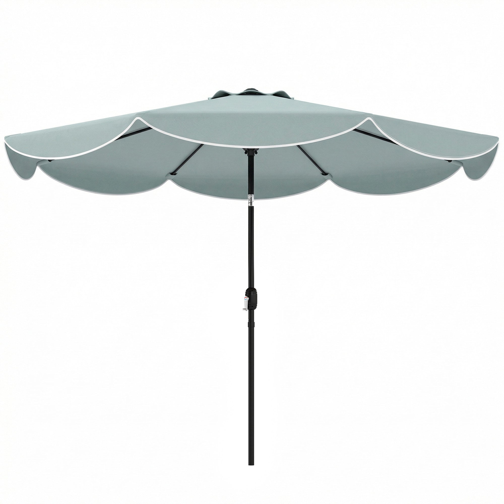 Parasol inclinable dia.265cm métal bleu