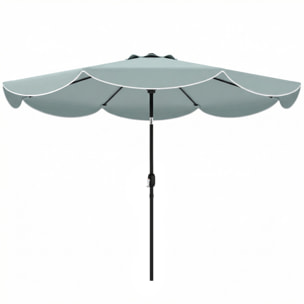 Parasol inclinable dia.265cm métal bleu