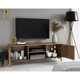 Portmore - meuble TV - effet bois - 2 portes et 2 niches - 150 cm - Bois
