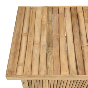 VITAL - 1 bar + 2 tabourets avec dossier bambou