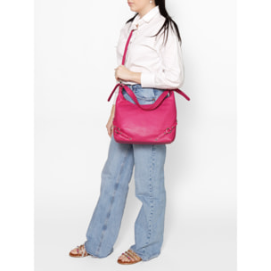 Borsa a spalla da donna In Vera pelle Made in Italy 30x30x9 cm