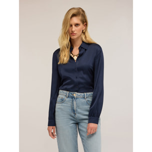 Motivi - Camicia satin - Blu