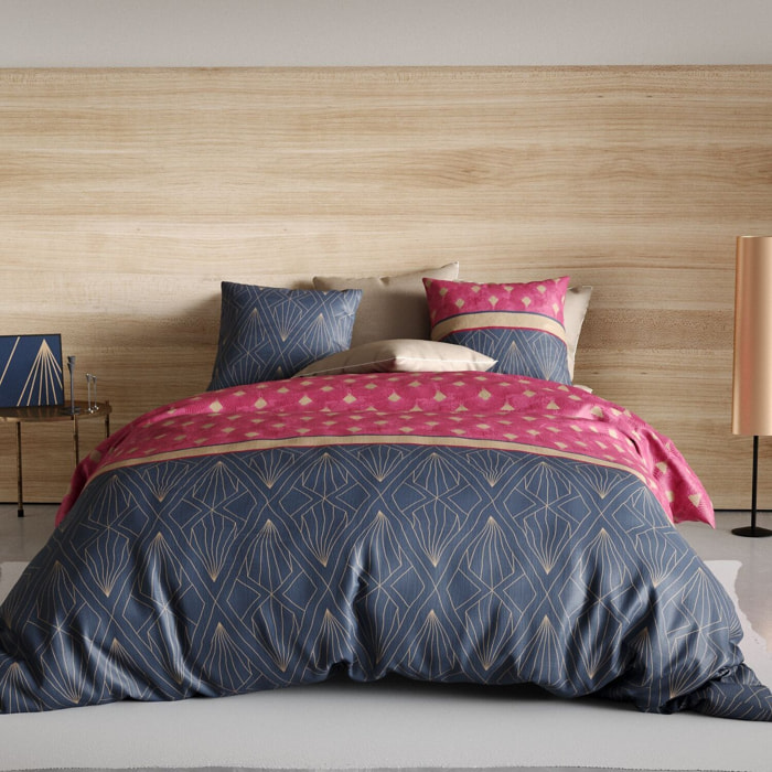 Parure housse de couette + taie(s) 100% coton 57 fils lily