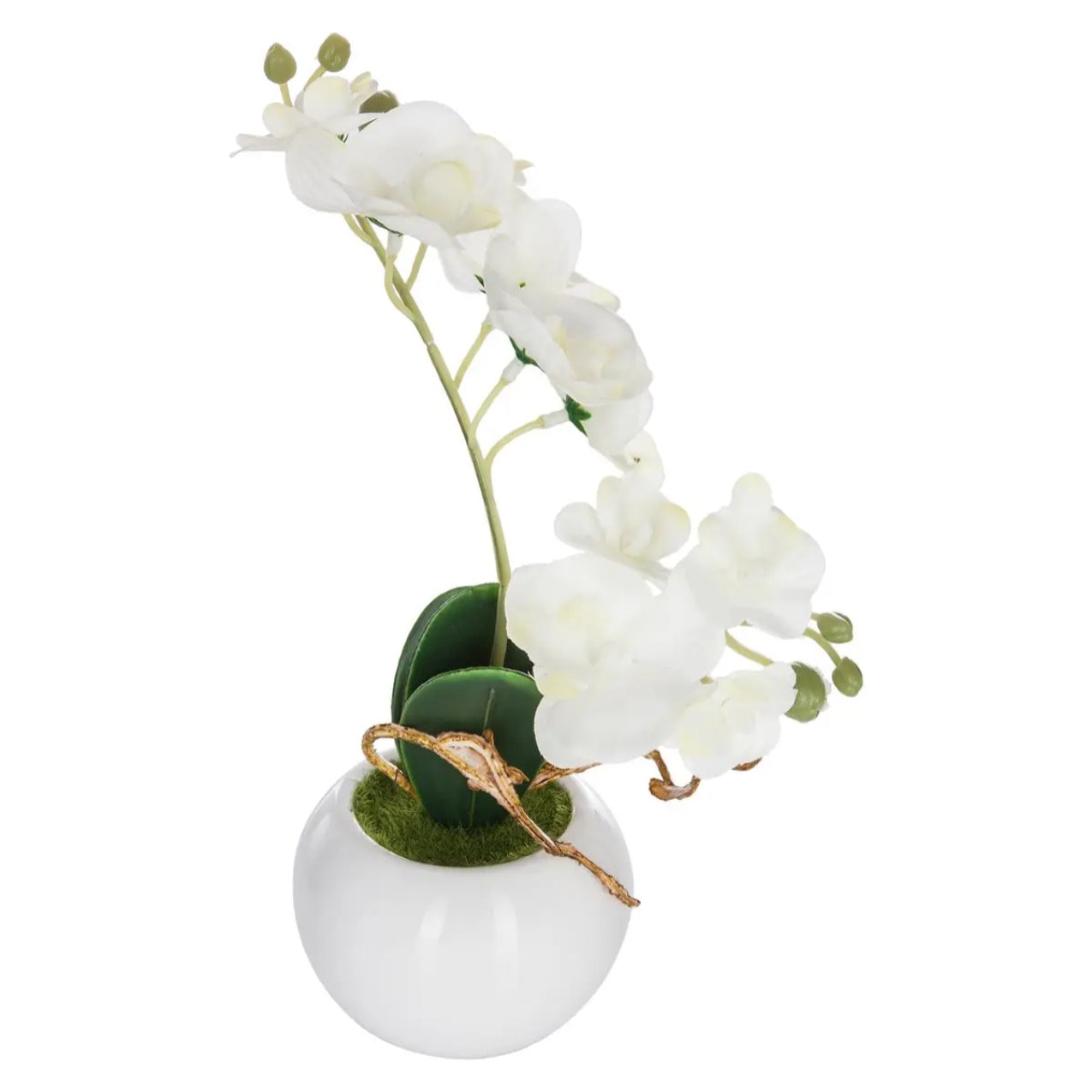 Orchidée artificielle pot céramique H25cm