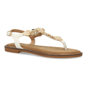 Sandalias planas para mujer comodas elegantes con detalles brillantes