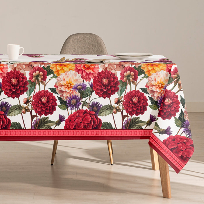 Mantel estampado antimanchas DARLIN ROJO