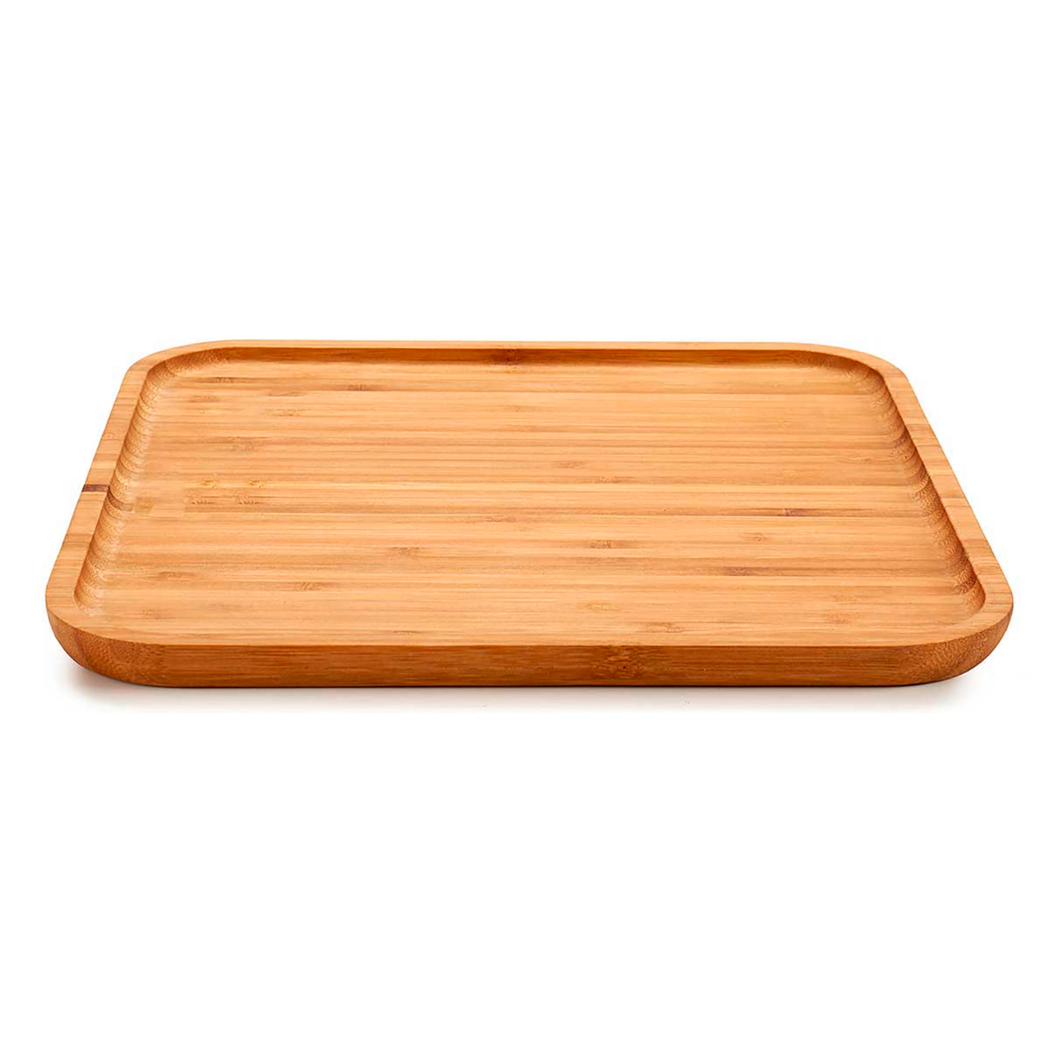 Bandeja de Bambú para aperitivos cuadrada grande. 30x30 cm