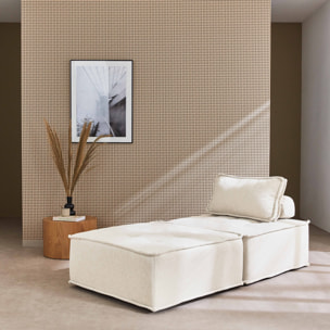 Chauffeuse pour canapé modulable tissu capitonné (lot de 2) DAO