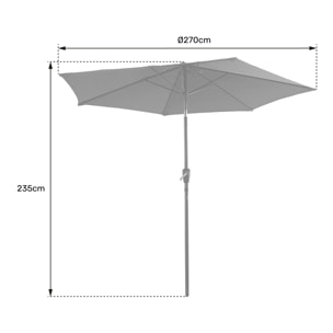 Parasol droit HAPUNA rond - Rouge