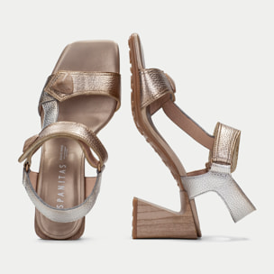 Sandalia Tacon Miami Metalizados 5 cm