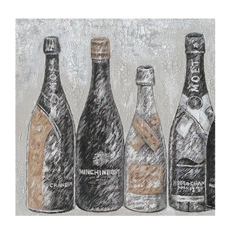 Peinture sur toile cadre décoratif vieille bouteilles - ERIK