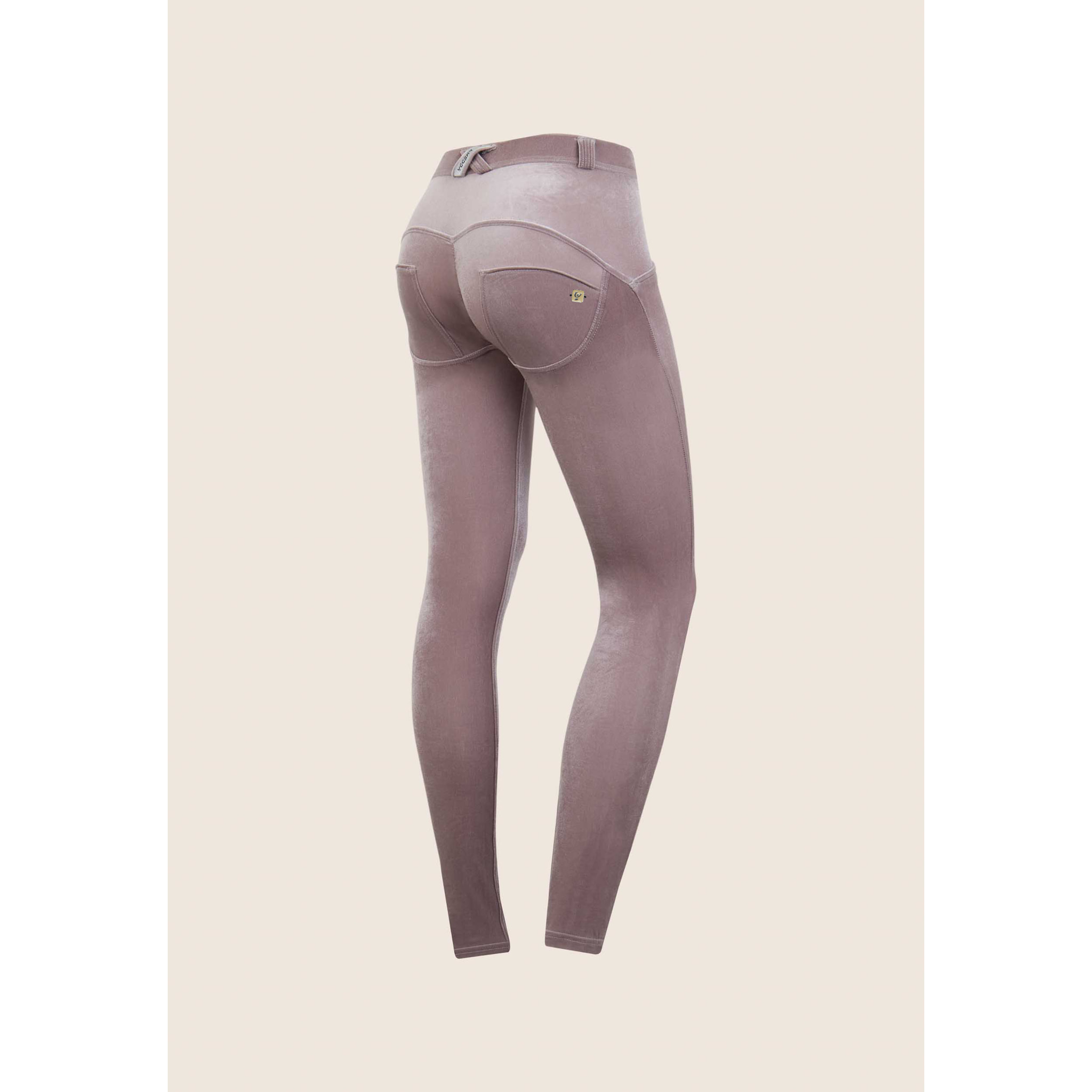Pantaloni push up WR.UP® vita regular effetto velluto