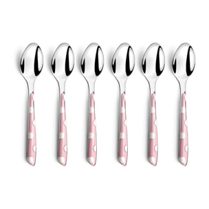 Solstice Lunares Rosa - Set de 6 cucharillas de café