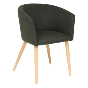 Fauteuil à dîner "Marlo" hêtre vert cèdre