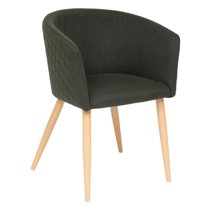 Fauteuil à dîner "Marlo" hêtre vert cèdre