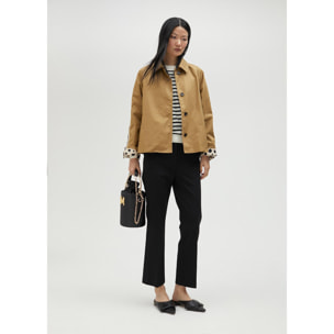 Pantaloni a campana slim neri