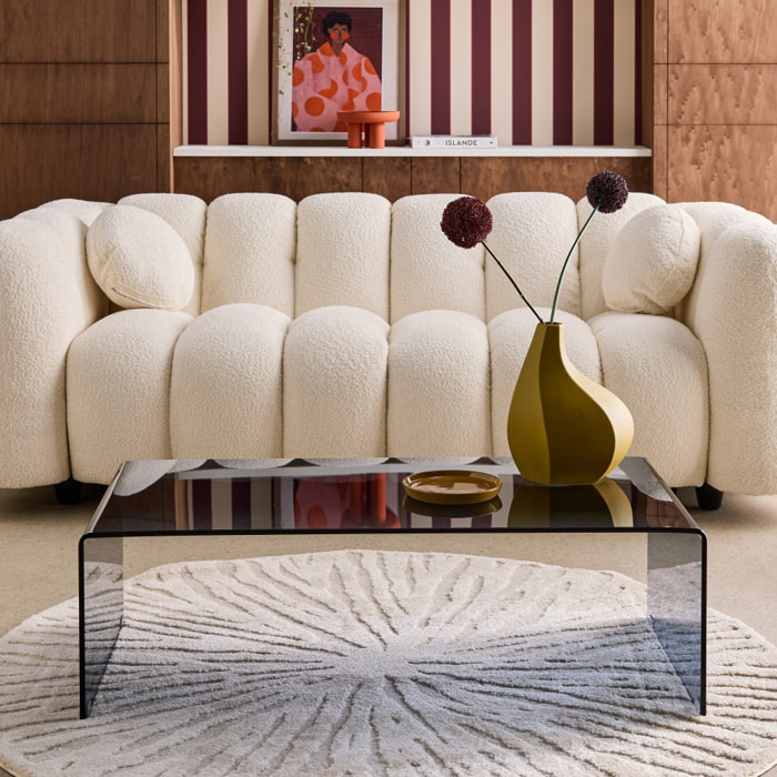 Table basse rectangulaire verre trempé GLINTZ