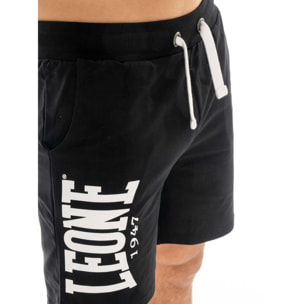 Pantalón corto de hombre con gran logo Leone Basic